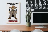 Holzschild Spruch 20x30cm Ziele genug nur zu wenig Munition