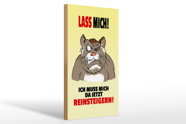 Holzschild Spruch 20x30cm Lass mich Muss mich da reinsteigern