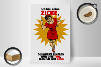 Holzschild Spruch 20x30cm bin keine Zicke tun was ich sage