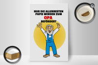 Holzschild Spruch 20x30cm Papis werden zum Opa befördert