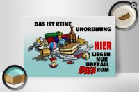 Holzschild Spruch 30x20cm Keine Unordnung überall Ideen