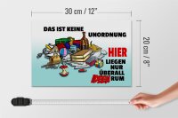 Holzschild Spruch 30x20cm Keine Unordnung überall Ideen