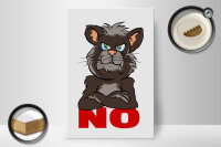 Holzschild Spruch 20x30cm NO (Katze)