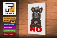 Holzschild Spruch 20x30cm NO (Katze)