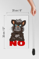 Holzschild Spruch 20x30cm NO (Katze)
