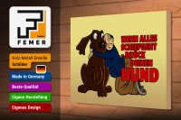 Holzschild Spruch 30x20cm Wenn alles schief geht drück Hund