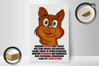 Holzschild Spruch 20x30cm Katze hat noch nie Maus gefangen