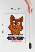 Holzschild Spruch 20x30cm Katze hat noch nie Maus gefangen