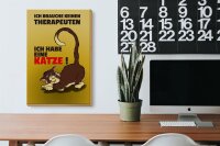 Holzschild Spruch 20x30cm brauche keinen Therapeuten habe Katze