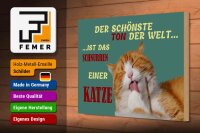 Holzschild Spruch 30x20cm Schönste Ton ist Katzenschnurren