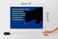 Holzschild Spruch 30x20cm ob schwarze Katze Unglück bringt