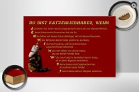 Holzschild Spruch 30x20cm du bist Katzenliebhaber wenn