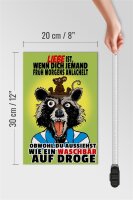Holzschild Spruch 20x30cm Liebe ist wenn morgens angelächelt
