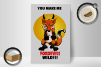 Holzschild Spruch 20x30cm You make me foxdevils wild Fuchs