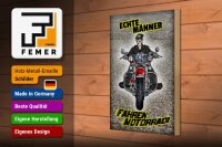 Holzschild Spruch 20x30cm Echte Männer fahren Motorrad