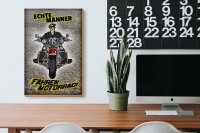 Holzschild Spruch 20x30cm Echte Männer fahren Motorrad