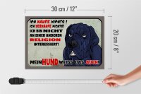 Holzschild Hinweis 30x20cm ich kaufe nichts Mein Hund weiß