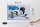 Holzschild Baby 30x20cm Storch bringt Kind in blau
