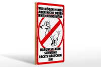 Holzschild Hinweis 20x30cm wir mögen keine...