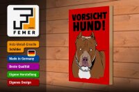 Holzschild Hinweis 20x30cm Vorsicht Hund