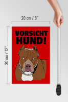 Holzschild Hinweis 20x30cm Vorsicht Hund