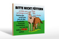Holzschild Hinweis 30x20cm Bitte nicht füttern Pferd...