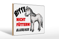 Holzschild Hinweis 30x20cm Bitte nicht füttern Pferd