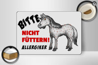Holzschild Hinweis 30x20cm Bitte nicht füttern Pferd