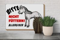 Holzschild Hinweis 30x20cm Bitte nicht füttern Pferd