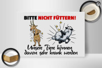 Holzschild Hinweis 30x20cm bitte nicht füttern Ziege Schaf