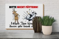 Holzschild Hinweis 30x20cm bitte nicht füttern Ziege Schaf
