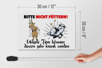 Holzschild Hinweis 30x20cm bitte nicht füttern Ziege Schaf