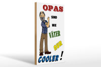 Holzschild Spruch 20x30cm Opas sind wie Väter nur...