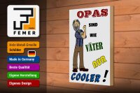 Holzschild Spruch 20x30cm Opas sind wie Väter nur cooler