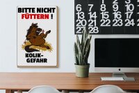 Holzschild Hinweis 20x30cm bitte nicht füttern Pferd Kolik