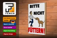 Holzschild Hinweis 20x30cm Tiere Bitte nicht füttern Hund