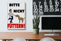 Holzschild Hinweis 20x30cm Tiere Bitte nicht füttern Hund