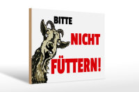Holzschild Hinweis 30x20cm Tiere bitte nicht füttern Ziege