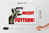 Holzschild Hinweis 30x20cm Tiere bitte nicht füttern Ziege