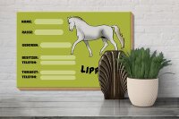 Holzschild Pferd 30x20cm Lippizaner Angaben Name Besitzer