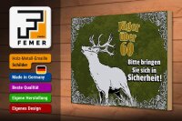 Holzschild Jäger 30x20cm über 60 bringen Sie sich in