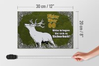 Holzschild Jäger 30x20cm über 60 bringen Sie sich in