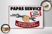 Holzschild Spruch 30x20cm Papas Service ohne Rechnung