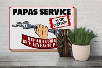 Holzschild Spruch 30x20cm Papas Service ohne Rechnung