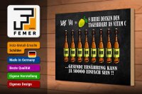 Holzschild Alkohol 30x20cm 8 Biere Tagesbedarf Vitamin C