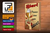 Holzschild Alkohol 20x30cm Bier immer eine gute Idee