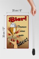 Holzschild Alkohol 20x30cm Bier immer eine gute Idee