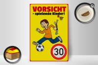 Holzschild Hinweis 20x30cm Vorsicht spielende Kinder 30Kmh