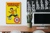 Holzschild Hinweis 20x30cm Vorsicht spielende Kinder 30Kmh