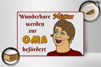 Holzschild Spruch 30x20cm wunderbare Mütter werden Oma